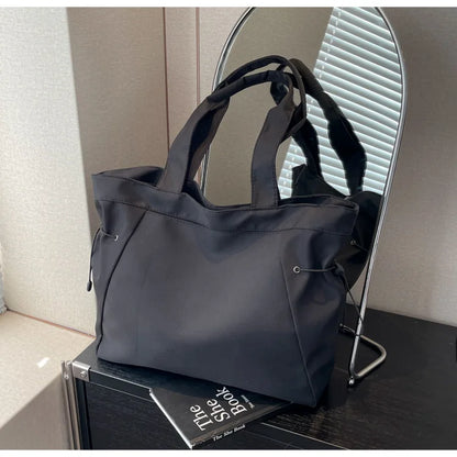 Minimalist Nylon Tote Bag – Large Capacity Casual Shoulder Handbag for Women