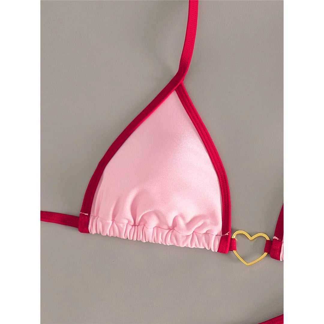 Halter Micro Thong Bikini Set Women Padded Two Piece Swimsuit Beachwear