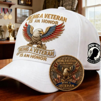Men's Distressed Retro Printed Baseball Cap - European American Hot Sale 250th Anniversary Eagle r