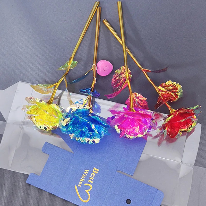 Galaxy Rose Eternal 24K Gold Foil Flower | Romantic Valentine's Day Gift