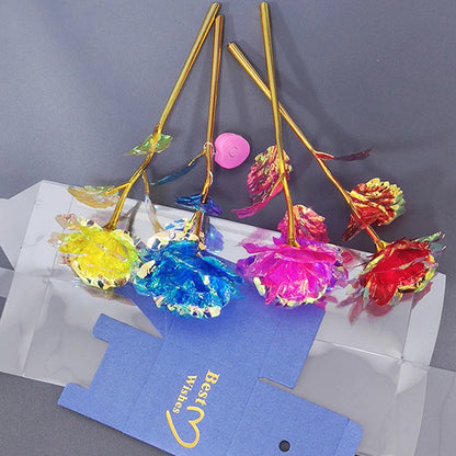Galaxy Rose Eternal 24K Gold Foil Flower | Romantic Valentine's Day Gift
