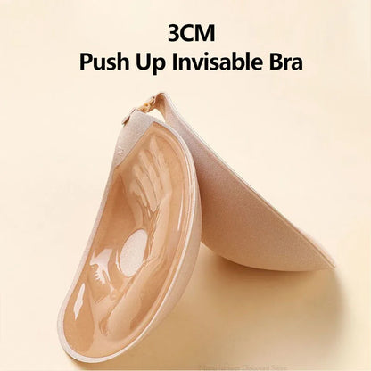 Invisible Strapless Adhesive Push-Up Silicone Bra