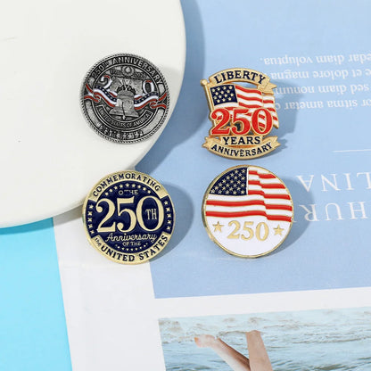 Limited Edition Patriot Pin – American Independence 250 Years Commemorative Enamel Brooch Badge Gift