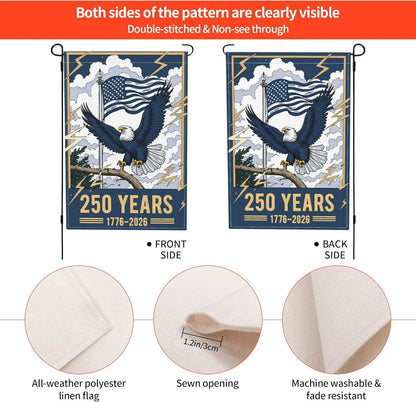 Anniversary 4th of July Patriotic Flag 250th Birthday Garden Flags Double Sided