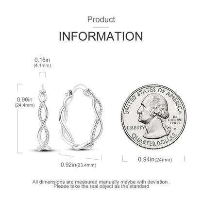 925 Sterling Silver Hoop Earrings – Minimalist Layered Huggie Earrings for Women