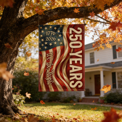 250th Anniversary Garden Flag Patriotic Banner Independence Day 4th of July Decoration for Garden Yard Porch Lawn Outdoor Decor