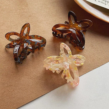 Mini Butterfly Hair Claw Clips – Cute Acrylic Floral Jaw Clips for Women & Girls
