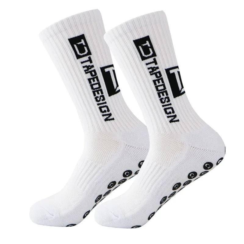 Anti Slip Soccer Grip Socks – Athletic Compression Football Crew Socks