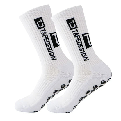 Anti Slip Soccer Grip Socks – Athletic Compression Football Crew Socks
