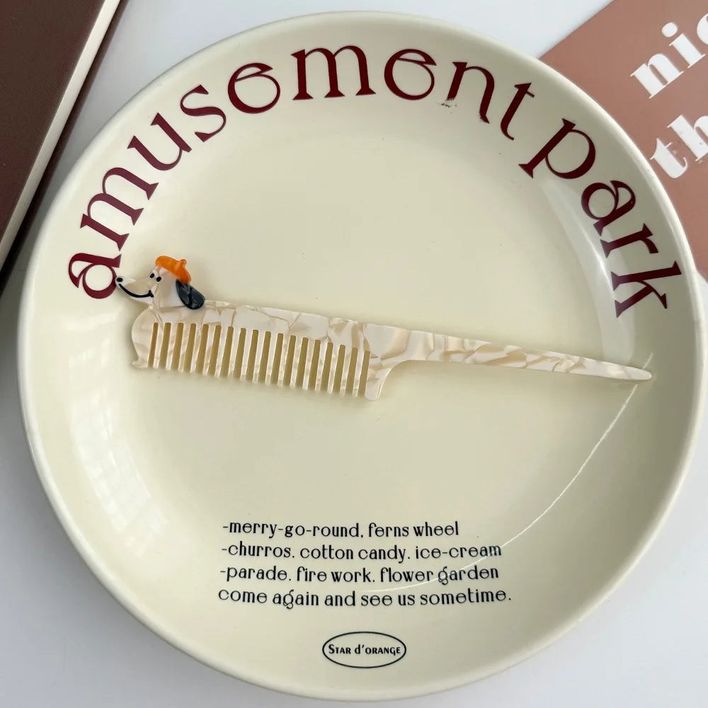 Cute Animal & Fruit Hair Comb Collection – Kawaii Acetate Detangling Comb for Women, Kids & Aesthetic Accessories