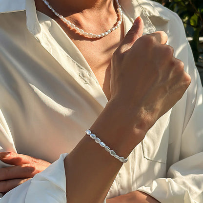 Natural Freshwater Pearl Bracelet – Minimalist Beaded Jewelry
