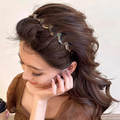 Wave Metal Headband – Vintage Zigzag Hair Hoop for Women Trendy Hair Accessory