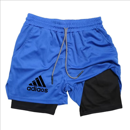 Men’s 2 in 1 Athletic Shorts – Compression Running Gym Shorts Quick Dry Sportswear for Men