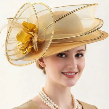 Royal Ascot Mesh Veil Fascinator | Elegant Pillbox Hat for Wedding & Banquet