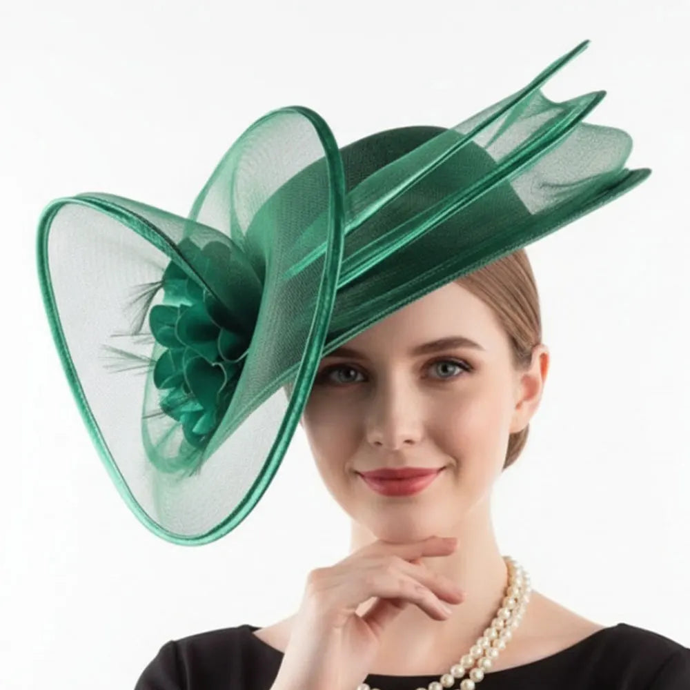 Royal Ascot Mesh Veil Fascinator | Elegant Pillbox Hat for Wedding & Banquet