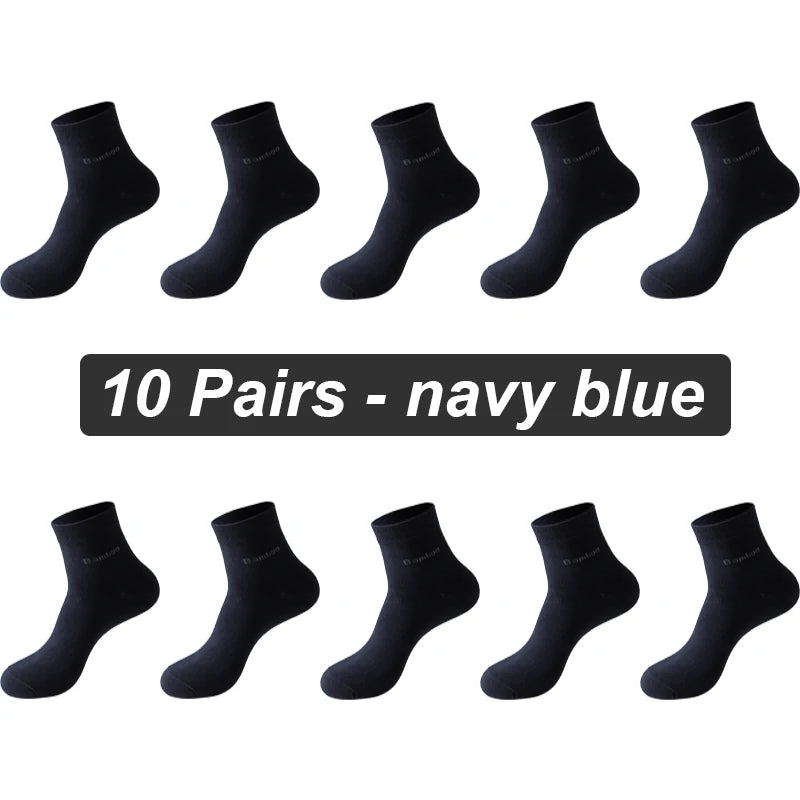 Bamboo Fiber Crew Socks – Soft Breathable Casual Dress Socks for Men & Women