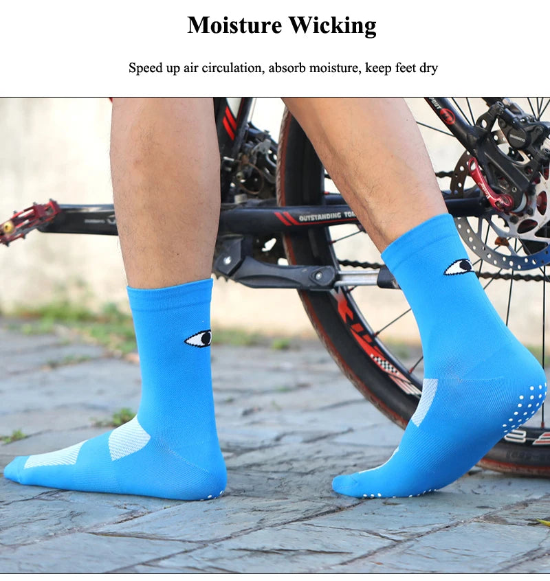 Anti Slip Grip Sports Socks – Athletic Crew Socks for Soccer & Training