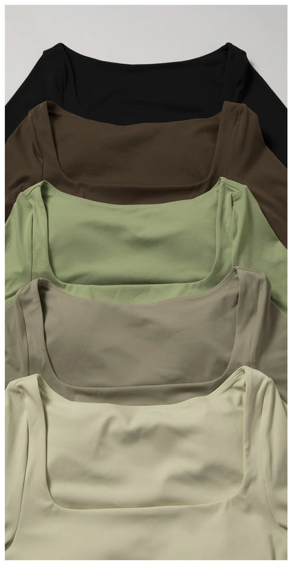 Sage Green Long Sleeve Crop Top & Flare Leggings Set