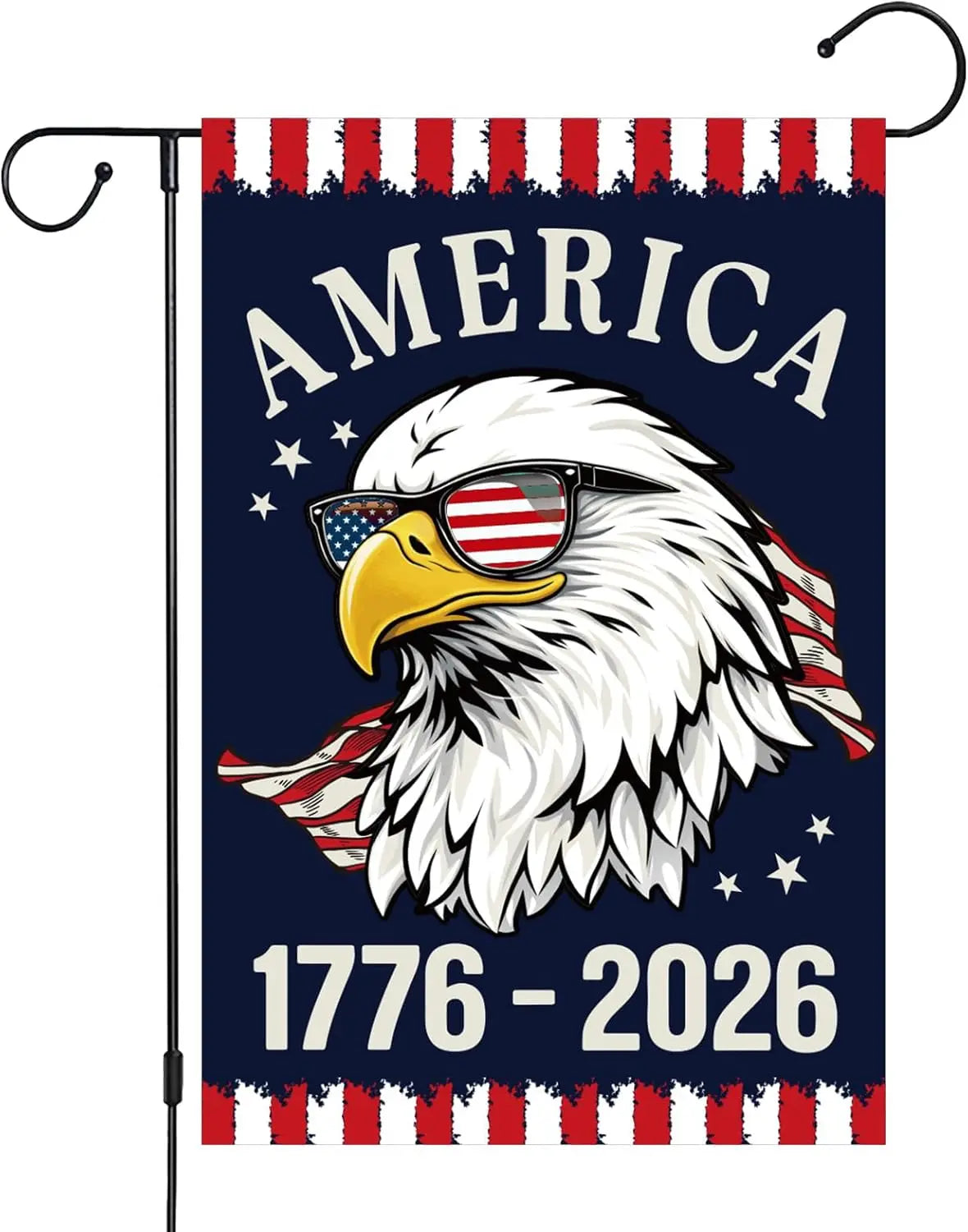 1776-2026 Semiquincentennial Garden Flag, Vintage Machine Washable 250th Theme America American Garden Flag