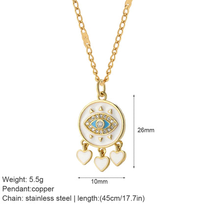 Gold Charm Pendant Necklace Collection – Celestial Eye Heart Sun Moon Layered Necklaces for Women