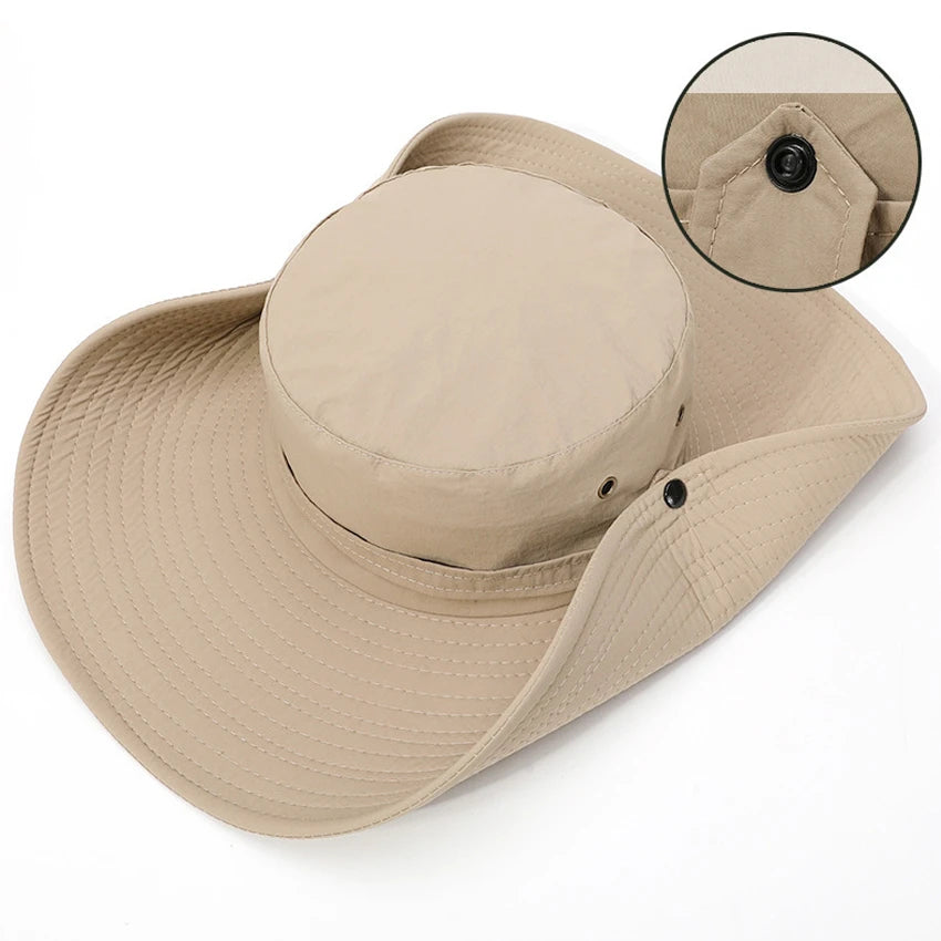 Wide Brim Sun Hat – UV Protection Outdoor Fishing & Hiking Hat