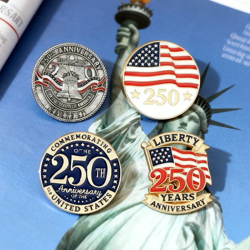 Limited Edition Patriot Pin – American Independence 250 Years Commemorative Enamel Brooch Badge Gift