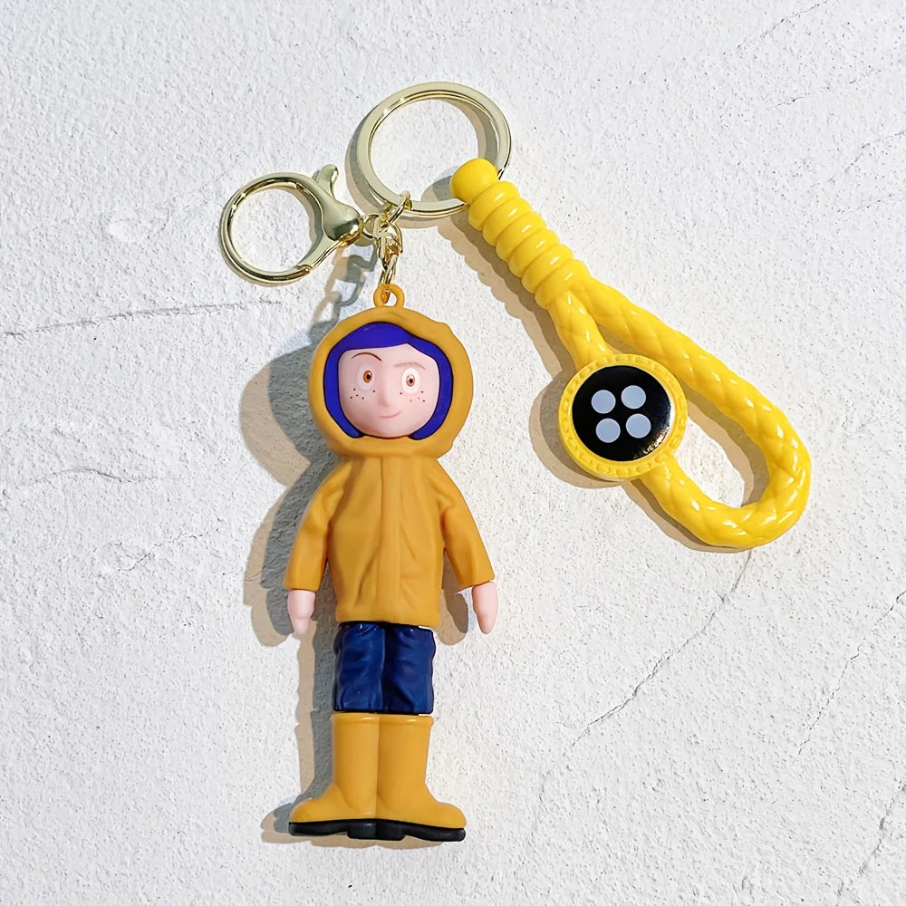 Coraline Character Keychain – Cute Cartoon Figure Bag Charm Keyring
