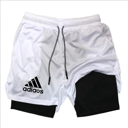 Men’s 2 in 1 Athletic Shorts – Compression Running Gym Shorts Quick Dry Sportswear for Men