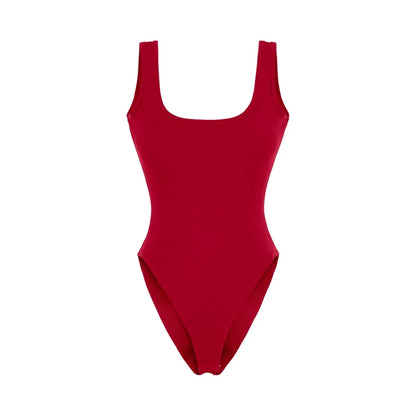 Women's Sculpting Modern Low Back Tank Bodysuit With Bra Insert