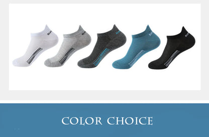 5 Pairs Men’s No Show Sports Socks – Breathable Low Cut Athletic Ankle Socks Set