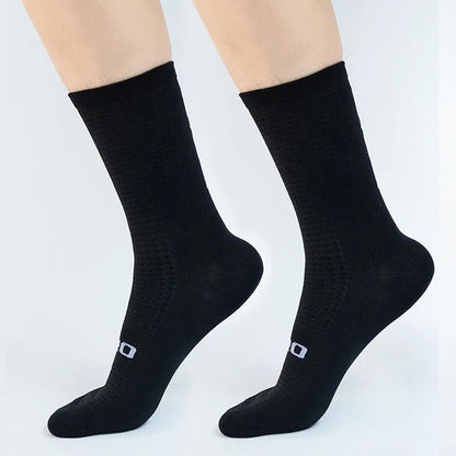 5 Pairs Compression Sports Crew Socks – Breathable Athletic Running & Training Socks