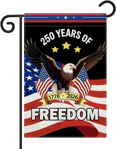 USA 250 Th Anniversary Garden Flag 250 Year 4Th of July Patriotic Anniversary