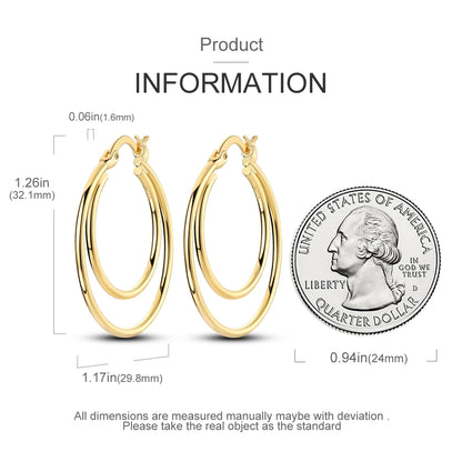 925 Sterling Silver Hoop Earrings – Minimalist Layered Huggie Earrings for Women