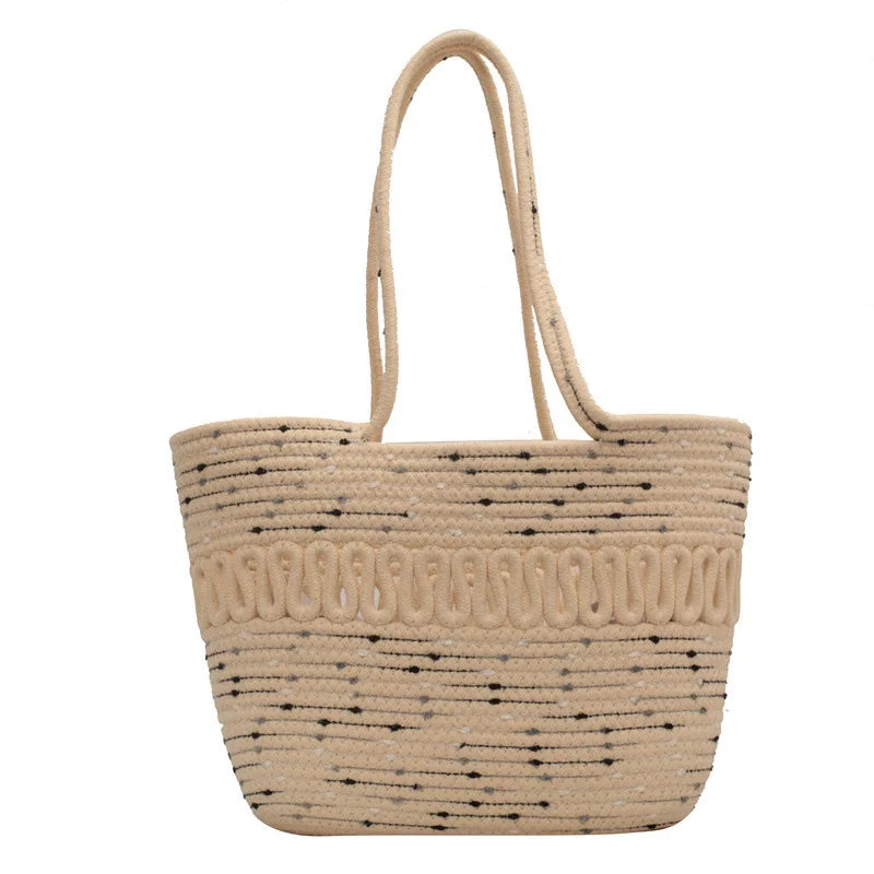 Shoulder Bag Summer Woven Bag Tote Bag Large Capacity Straw Bag for Summer Beach Holidays Women's Beach Bag Flower, Summer 2026