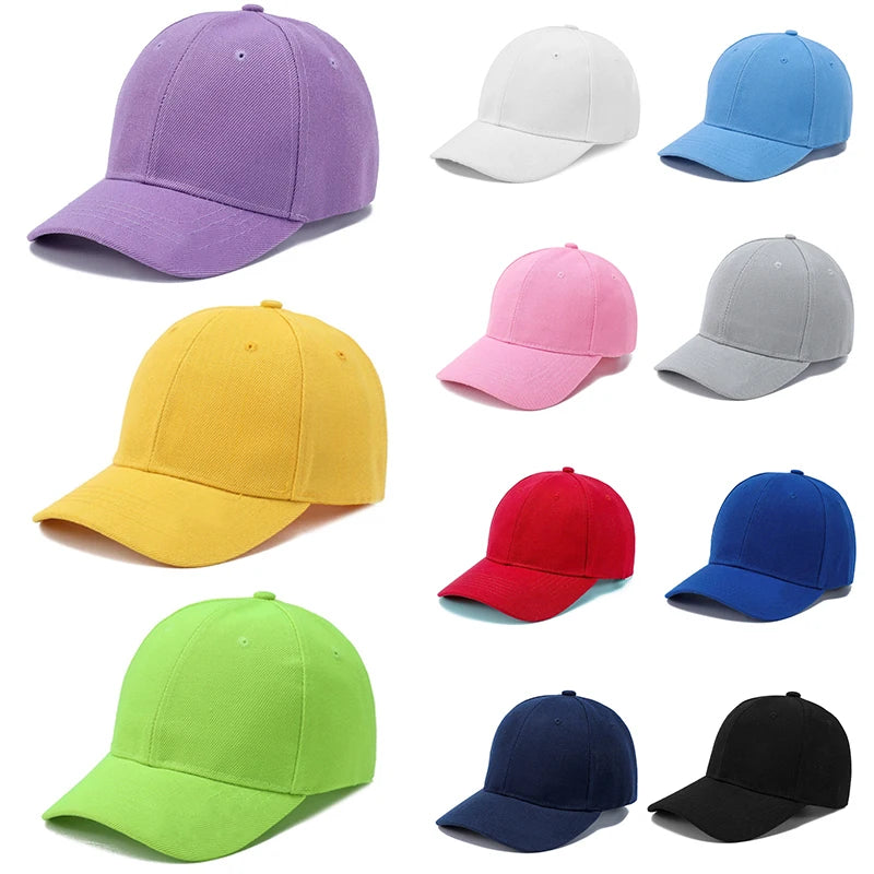 Solid Color Baseball Cap – Casual Adjustable Sports Hat
