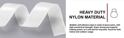 Heavy Duty Hook and Loop Tape – Self Adhesive Fastener Strip for Home & Office