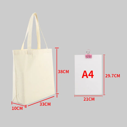 Blank Canvas Tote Bags – Reusable Cotton Shopping Bags for DIY Printing & Everyday Use