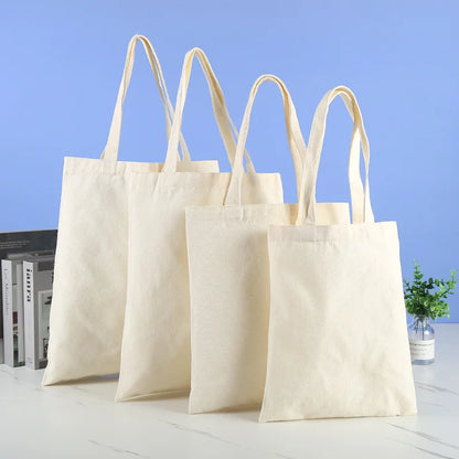 Blank Canvas Tote Bags – Reusable Cotton Shopping Bags for DIY Printing & Everyday Use