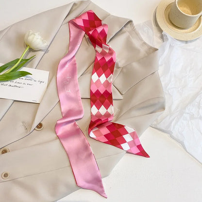 Vintage Paisley Hair Scarf for Women – Satin Headband Neck Tie Ribbon