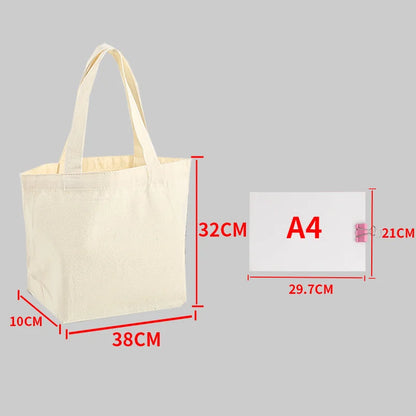 Blank Canvas Tote Bags – Reusable Cotton Shopping Bags for DIY Printing & Everyday Use