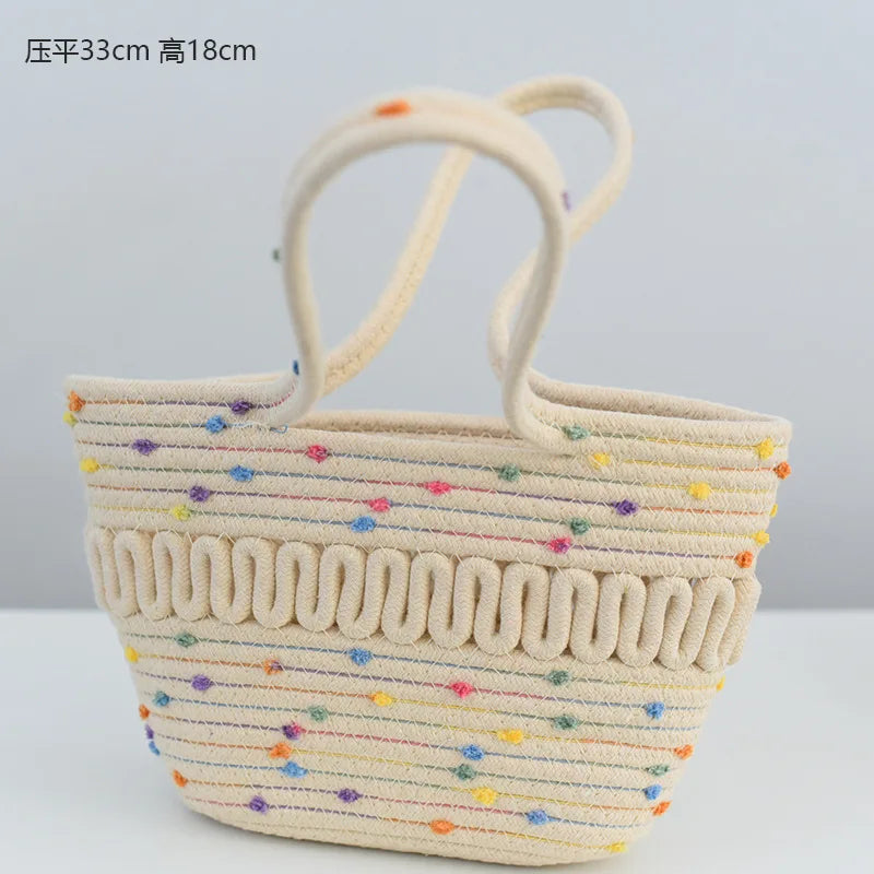 Shoulder Bag Summer Woven Bag Tote Bag Large Capacity Straw Bag for Summer Beach Holidays Women's Beach Bag Flower, Summer 2026