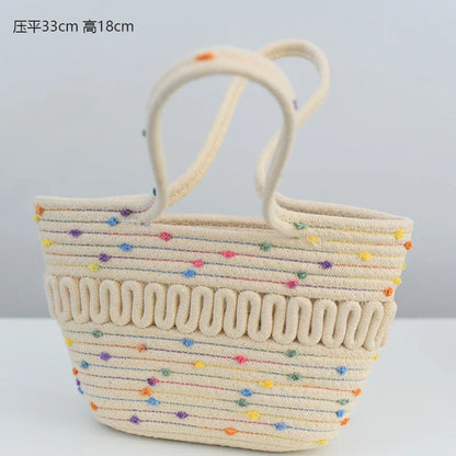 Shoulder Bag Summer Woven Bag Tote Bag Large Capacity Straw Bag for Summer Beach Holidays Women's Beach Bag Flower, Summer 2026