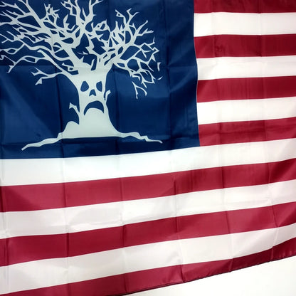 American Flag Tree Design Banner – Patriotic Stars & Stripes Flag