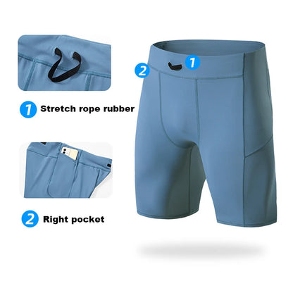 Men’s Compression Cycling Shorts – High Stretch Athletic Running Shorts for Gym & Training
