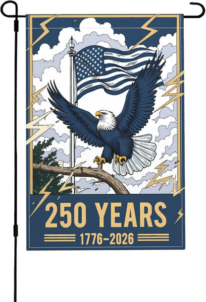 Anniversary 4th of July Patriotic Flag 250th Birthday Garden Flags Double Sided