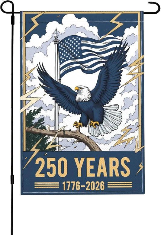 Anniversary 4th of July Patriotic Flag 250th Birthday Garden Flags Double Sided