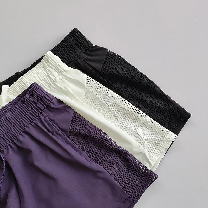 Women’s Quick Dry Running Shorts – Lightweight Athletic Workout Shorts with Mesh Panels for Fitness & Yoga