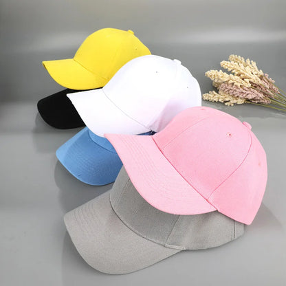Solid Color Baseball Cap – Casual Adjustable Sports Hat
