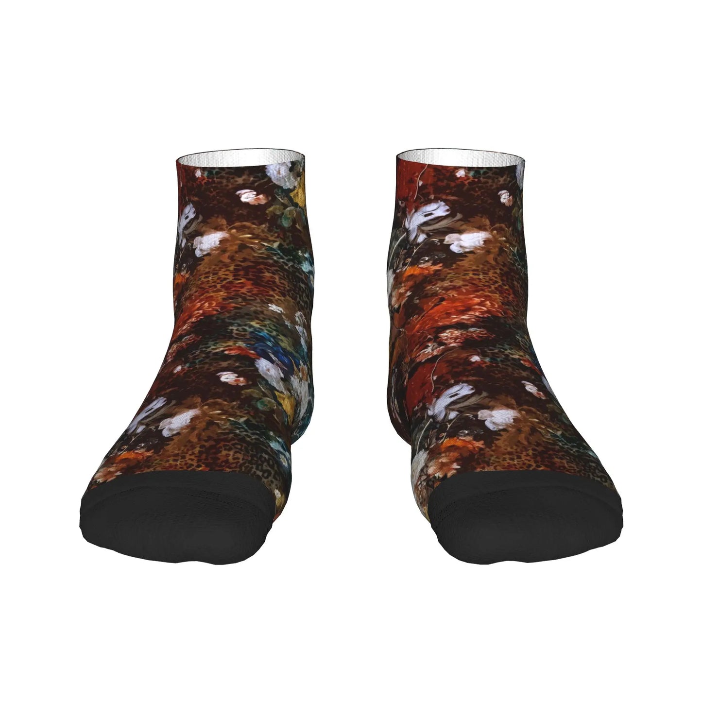 Floral Print Ankle Socks – Vintage Aesthetic Women’s Fashion Socks
