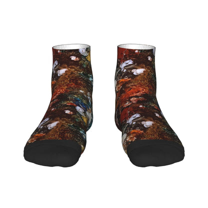 Floral Print Ankle Socks – Vintage Aesthetic Women’s Fashion Socks